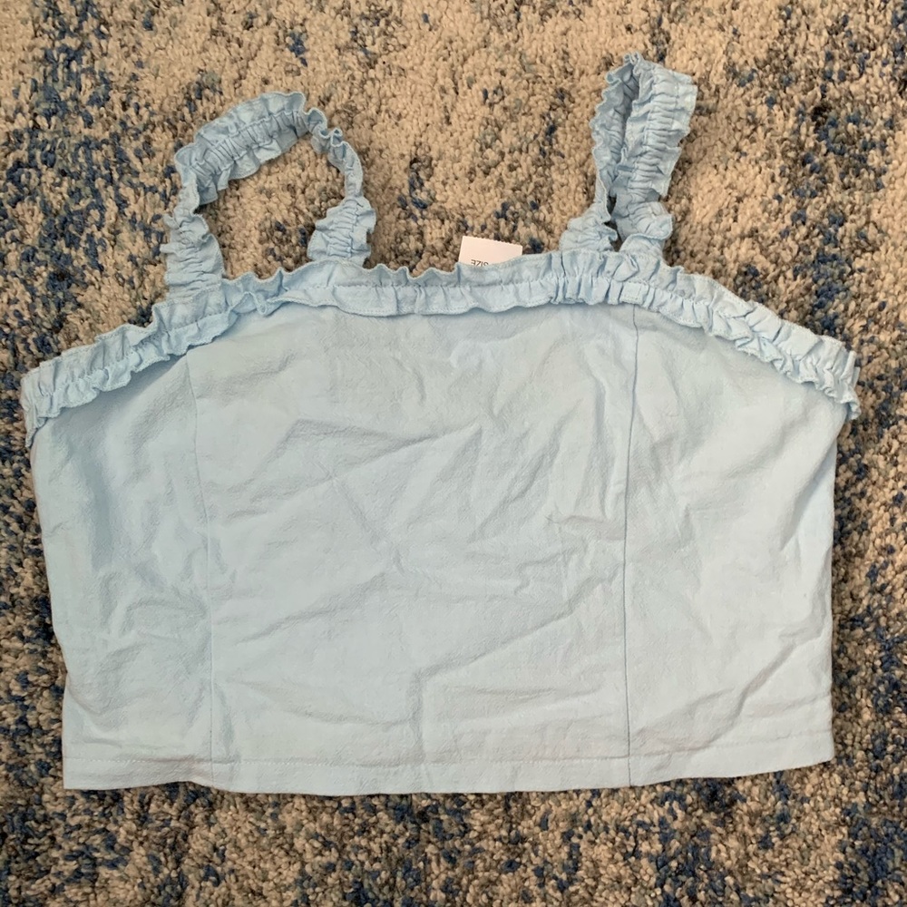 Baby blue crop top